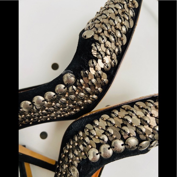 Isabel Marant for H&M metal sequins suede heels - Picture 4 of 8